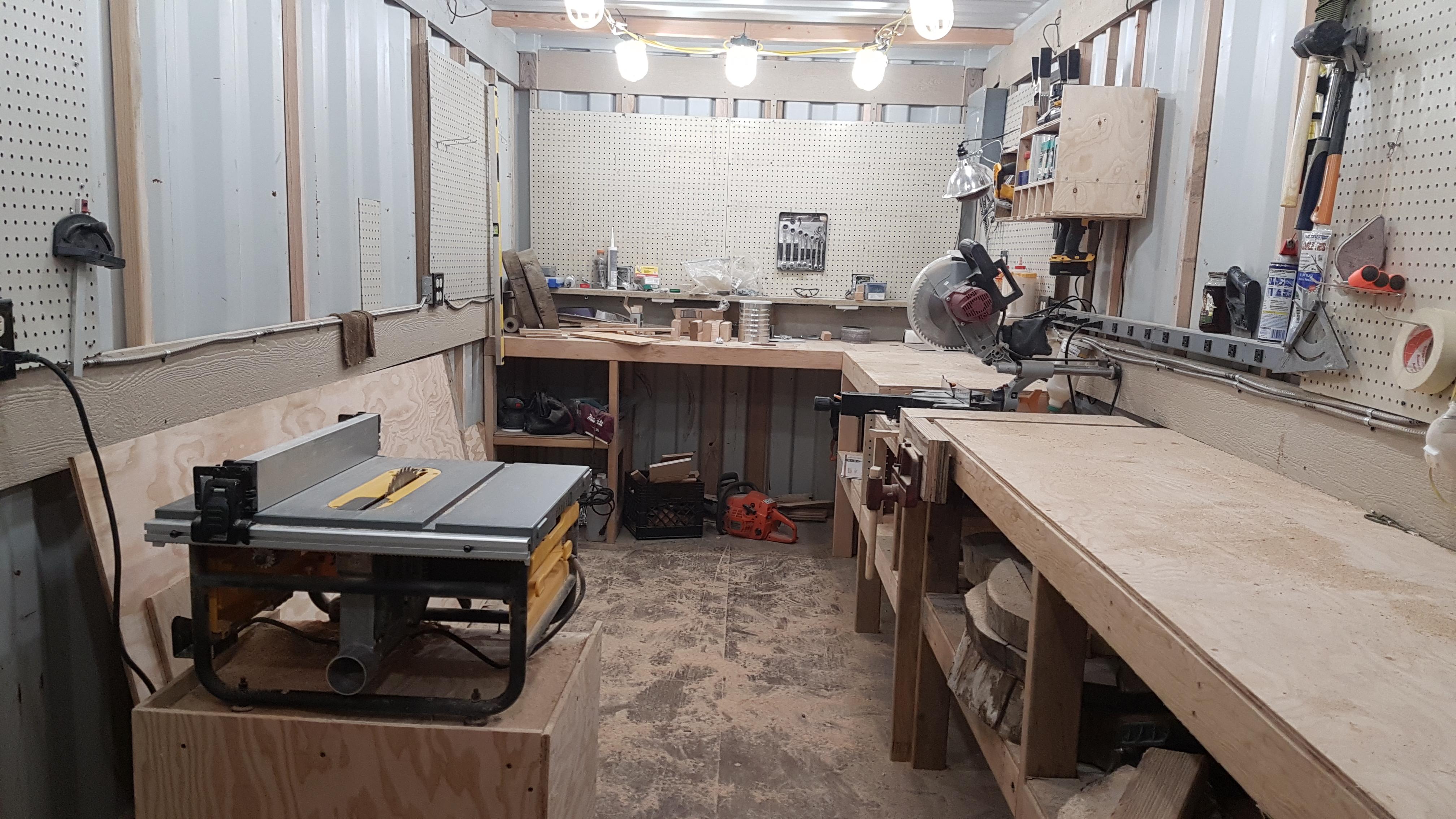 My Dad and I turned a Shipping Container into a wood shop : woodworking